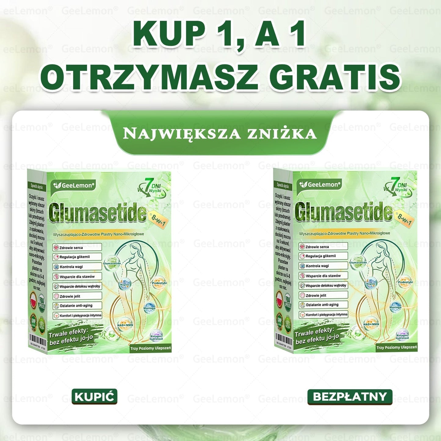 👩‍⚕️🎁 𝐆𝐞𝑒𝐿𝑒𝐦𝐨𝐧® 𝐆𝐥𝐮𝐦ase𝐭𝐢𝐝𝐞 𝟖 𝐰 𝟏 Smukły i Zdrowy Nano Plaster z Mikronakłuciami 🇵🇱(Tylko raz dziennie, widoczne zmiany już w 7 dni)✅ Na otyłość, 🅛🅞🅞🅢🅔 🅢🅚🅘🅝 wiotką skórę, cukrzycę, bezdech senny, problemy ze stawami i wiele więcej