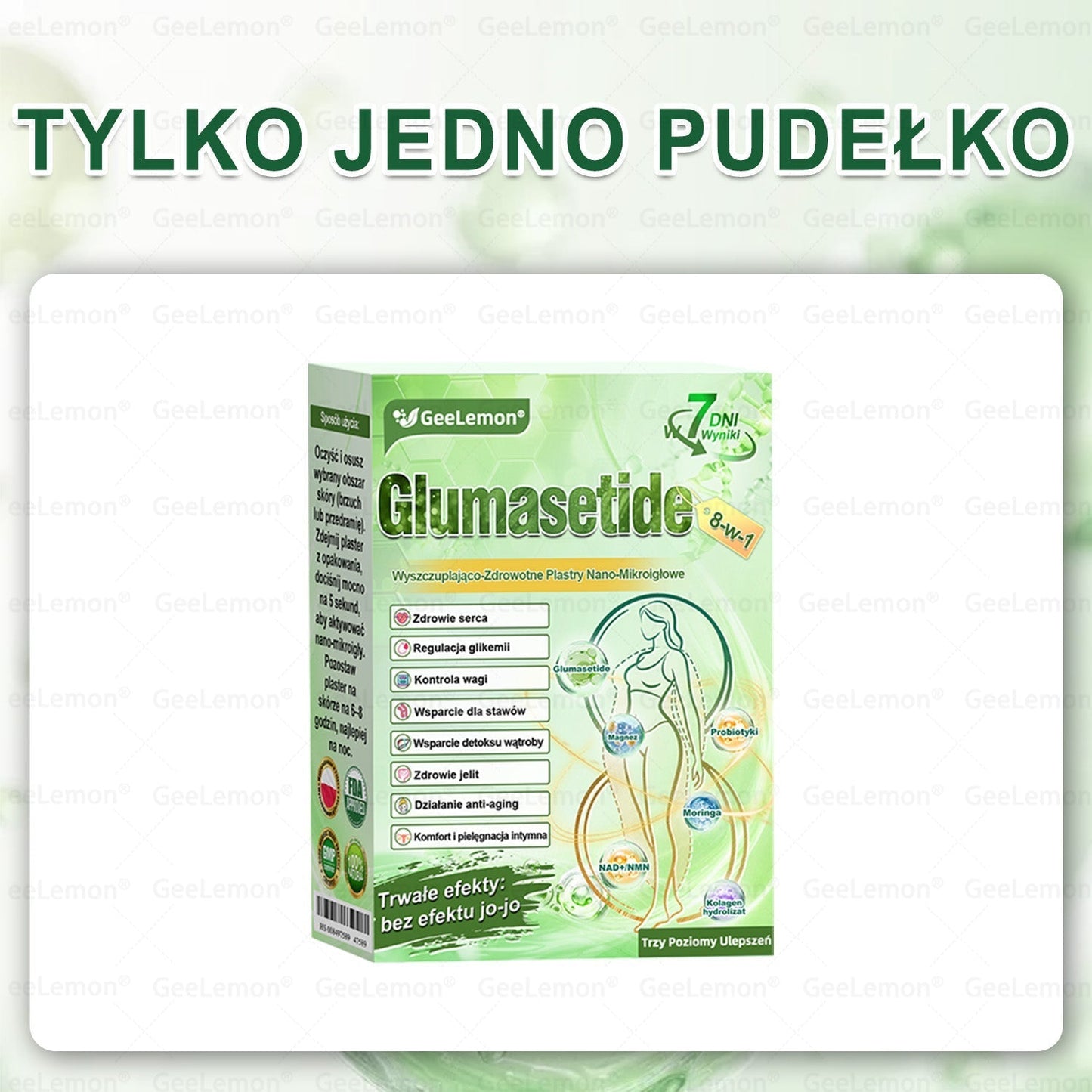 👩‍⚕️🎁 𝐆𝐞𝑒𝐿𝑒𝐦𝐨𝐧® 𝐆𝐥𝐮𝐦ase𝐭𝐢𝐝𝐞 𝟖 𝐰 𝟏 Smukły i Zdrowy Nano Plaster z Mikronakłuciami 🇵🇱(Tylko raz dziennie, widoczne zmiany już w 7 dni)✅ Na otyłość, 🅛🅞🅞🅢🅔 🅢🅚🅘🅝 wiotką skórę, cukrzycę, bezdech senny, problemy ze stawami i wiele więcej