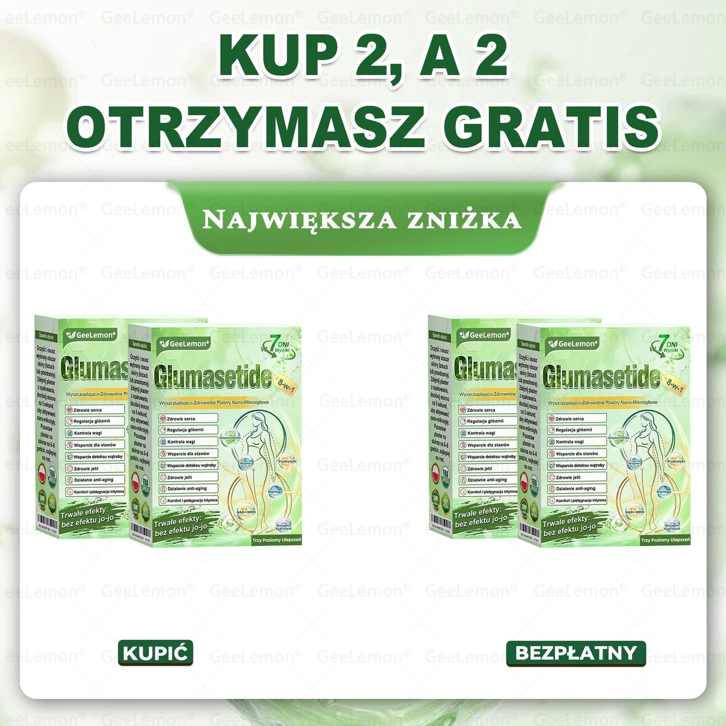 👩‍⚕️🎁 𝐆𝐞𝑒𝐿𝑒𝐦𝐨𝐧® 𝐆𝐥𝐮𝐦ase𝐭𝐢𝐝𝐞 𝟖 𝐰 𝟏 Smukły i Zdrowy Nano Plaster z Mikronakłuciami 🇵🇱(Tylko raz dziennie, widoczne zmiany już w 7 dni)✅ Na otyłość, 🅛🅞🅞🅢🅔 🅢🅚🅘🅝 wiotką skórę, cukrzycę, bezdech senny, problemy ze stawami i wiele więcej